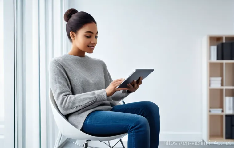 범죄 피해자 보호 시스템 구축 사례 - **Prompt:** "A young adult, ethnically diverse individual (wearing modest, contemporary casual cloth...