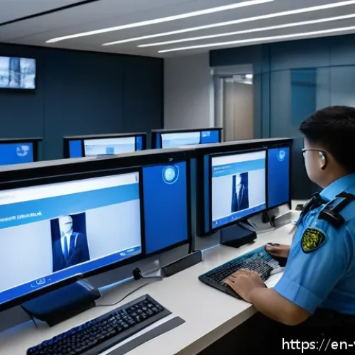 범죄 피해자 증언 보호 - A high-tech witness protection control room featuring biometric identification devices such as finge...